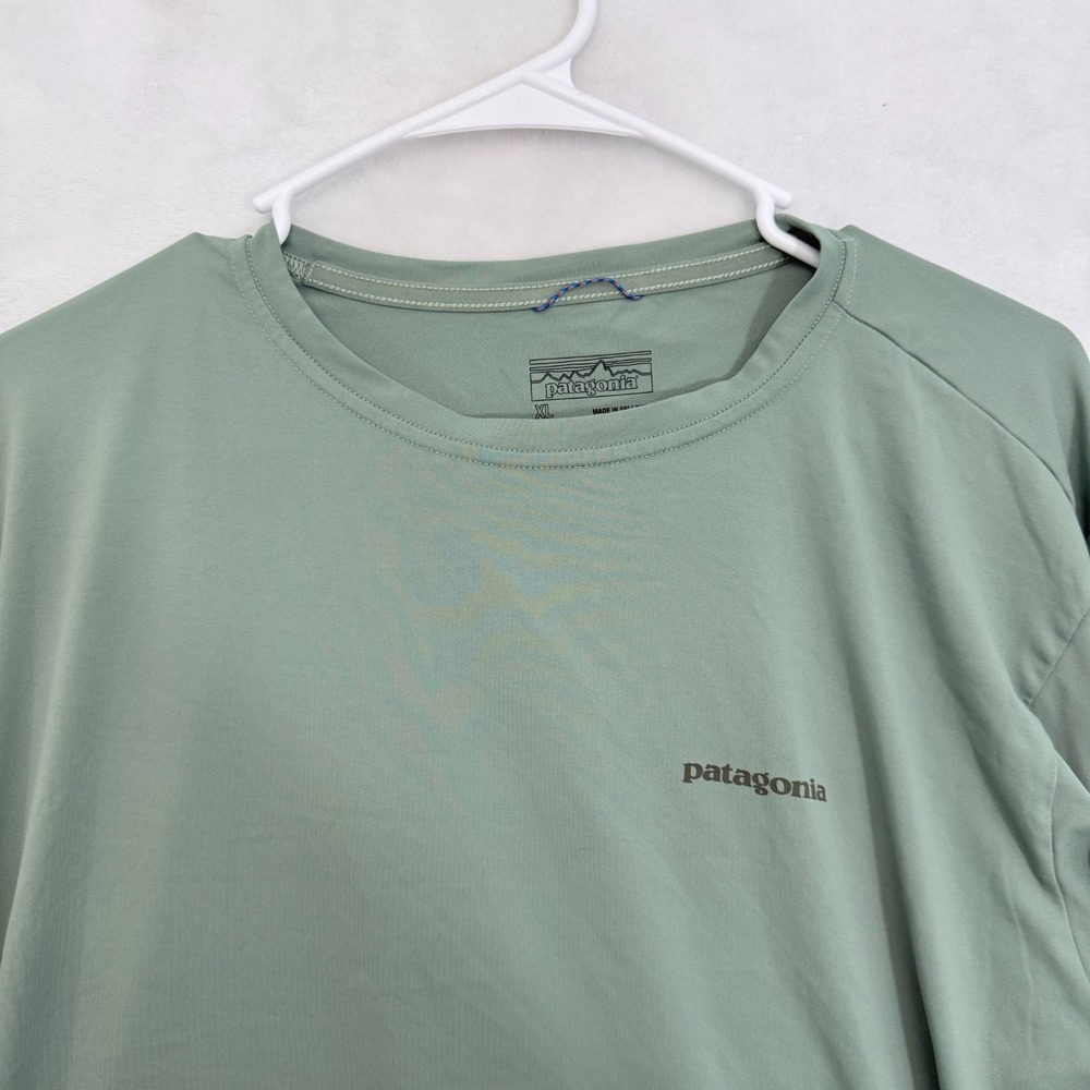 Patagonia T Shirt Mens XL Green Fishing Outdoor UV Protect Stretch Performance - Picture 3 of 9